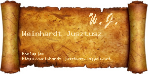 Weinhardt Jusztusz névjegykártya